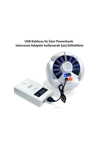 P-038 Solar Güneş Enerji Ve Usb Sarjli 5 Kanatlı 84178867