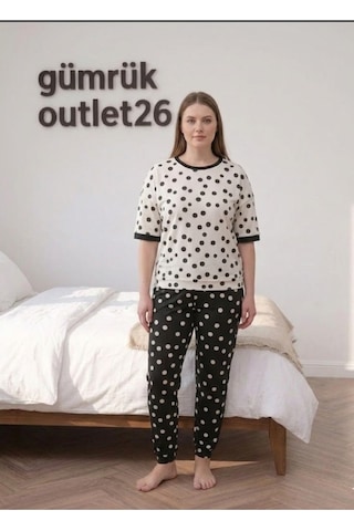 Vinetta Pijama Beyaz-siyah