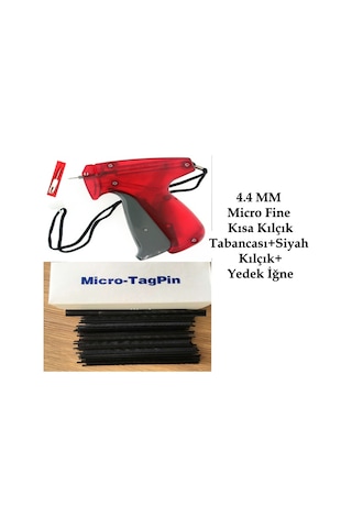 4.4 MM Micro Fine Kısa Siyah Kılçık ve Etiket Takma Tabancası