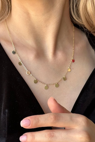 Zümrüt Sarraf 14 Ayar Altın Pullu Zincir Kolye