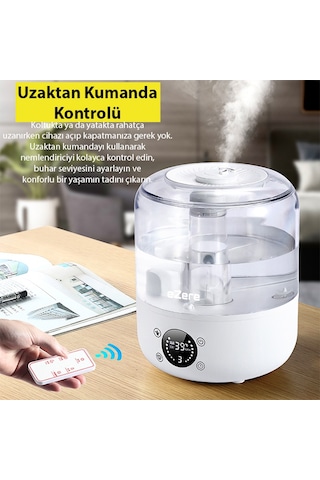 Ezere Th-413 Akıllı Dijital Hava Nemlendirici 3l Kapasite, Dokunmatik Panel, Uzaktan Kumanda, Sessiz Çalışma