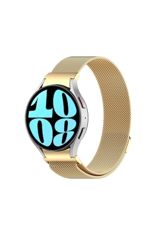 Galaxy Watch 6 Classic 47mm Uyumlu Krd-01 Metal Zore Kordon-gold