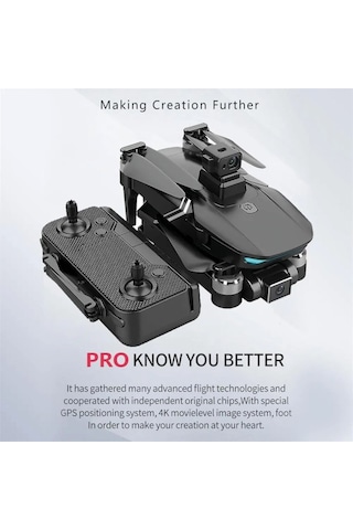 4k Hd Kameralı Engellerden Kaçınma, Takip Sensörlü 5g Wifi Kumandalı Fpv Pro Drone