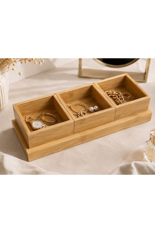 Bambu 3 Bölmeli Çok Amaçlı Organizer