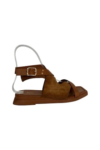 Kemal Tanca 862 M-634 Kadın Hakiki Deri Sandalet Taba