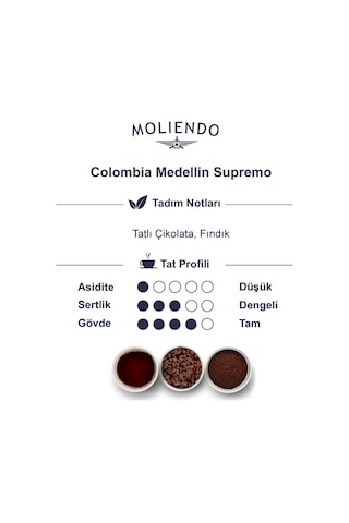 Moliendo Colombia Medellin Supremo Pratik Filtre Kahve 10 x 10 G