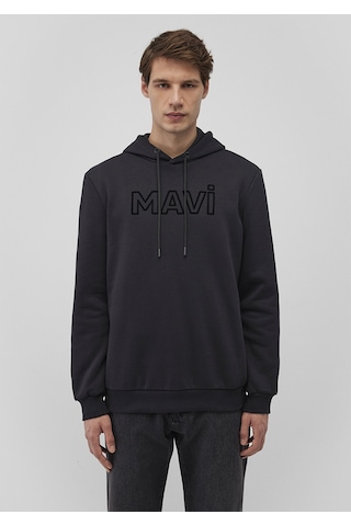 Mavi - Mavi Logo Baskılı Siyah Sweatshirt 0610941-900 Siyah