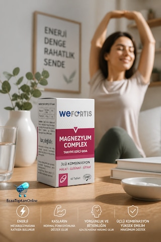 Wefortis Magnezyum Complex -3lü Kombinasyon Malat-glisinat-sitrat 60 Tablet