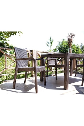 2'li Set Rattan Victor Kollu Sandalye Koltuk