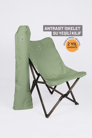 Bag The Joy Ahşap Antrasit İskelet - Su Yeşili Kılıf Sandalye