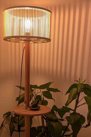 Rustik Serisi Yedikule Bambu Ahşap Lambader