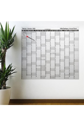 2020 Yıllık Planlayıcı Manyetik Duvar Stickerı Takvim 110x100 Cm 4915