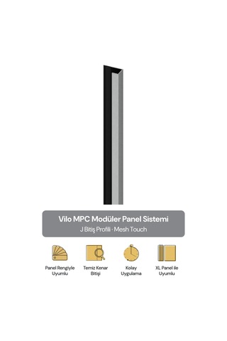 Vilo Mpc J Bitiş Profili Mesh Touch 300cm Xl Duvar Paneli Kenar Ve Dış Köşe Bitişi