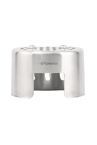 Tomshoo Kantin Bardak Standı Paslanmaz Çelik Odun Sobası Açık Kamp Yürüyüş Piknik Barbekü İçin Gümüş