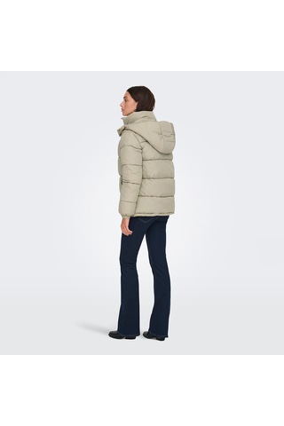 Jacqueline De Yong Esta Life Padded Kadın Bej Kapüşonlu Ceket Bej