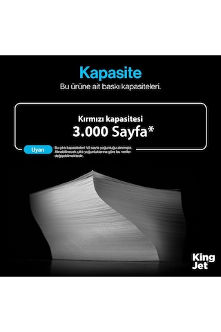 Kingjet Utax Uyumlu Pk-5015 Kırmızı Magenta Uyumlu Toner Çipli