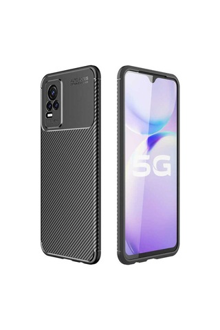 Vivo V21e Kılıf Zore Negro Silikon Kapak Siyah