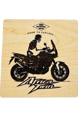 Dalyan Ahşap Africa Twin Kare Bardak Altlığı Bej - Siyah