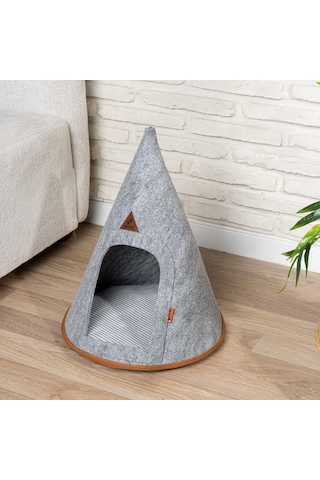 Beylini Kedi Evi Taşınabilir Dekoratif Çantalı Pet Evi 45x50