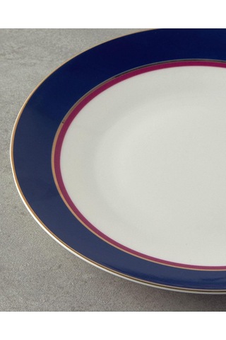 Lexroo Carny Bone Porselen Servis Tabağı 25 Cm Lacivert