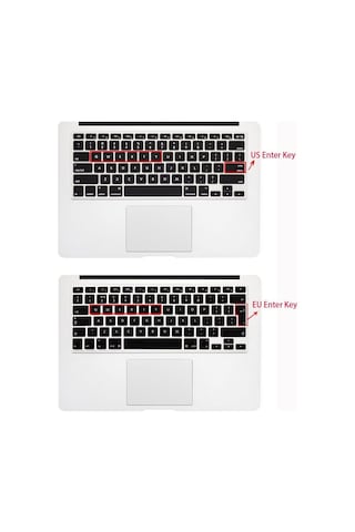 Macbook Uyumlu Si̇Li̇Kon Klavye Koruyucu Tr Türkçe