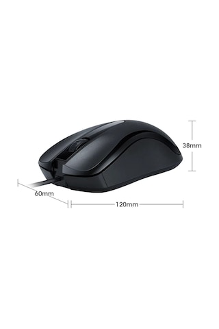 T-Wolf V12 Kablolu 1200 DPI Büyük Boy Optik Ofis Mouse