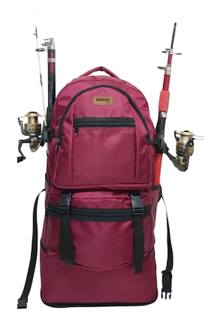 Rowan Çanta Rowan Körüklü Bordo Kamp Dağ Balıkçı Seyahat Çantası 70 34 27cm Bordo