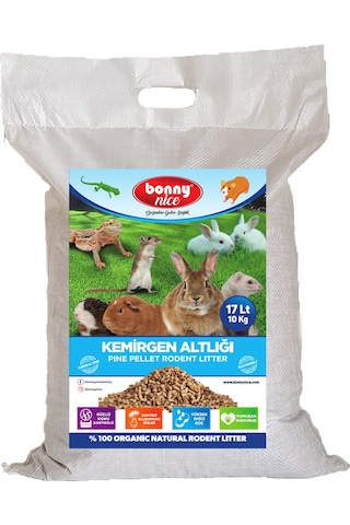 Bonny Nice Doğal Pelet Ginepig Kafes Altlığı 10 Kg 17 Lt
