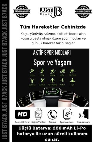 Akıllısaat 44mm T700s Watch 7 Apple Uyumlu iOS Android Sağlık Sensörlü Bluetooth Aramalı Alarm Akıllı Saat