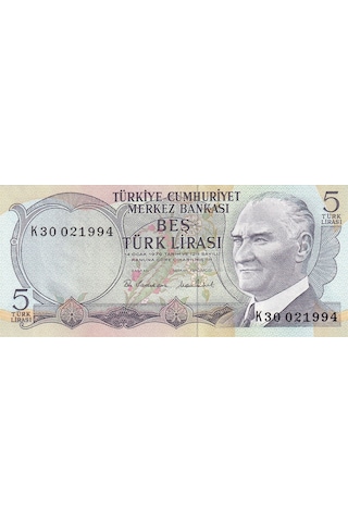 6. Emisyon 2. Tertip 5 Türk Lirası Çil