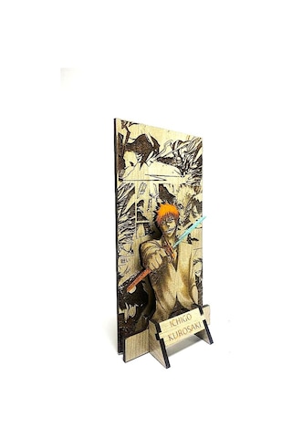 Dükkan Design Lazer Kazıma El Boyama Bleach Ahşap Biblo Demonte