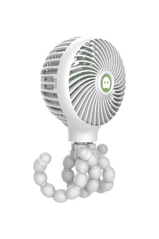 Honmex Usb Şarjlı Mini El Ventilatörü - Deformable Katlanabilir, 3 Hızlı, Yetişkin & Bebek İçin, 2000mah Pil, 40-50db Düşük Gürültü, Beyaz