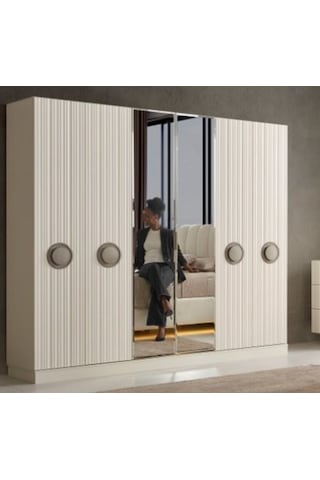 Segovia Mdf 6 Kapılı Dolap Aytaşı