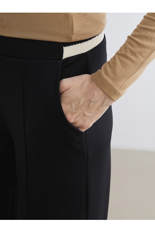 Lcw Everyday Siyah Standart Fit Geniş Paça Kadın Pantolon