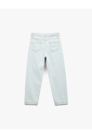 Koton Pamuklu Cep Detaylı Relax Fit Denim Pantolon Lıght Indıgo 5skb40047td Açık Mavi