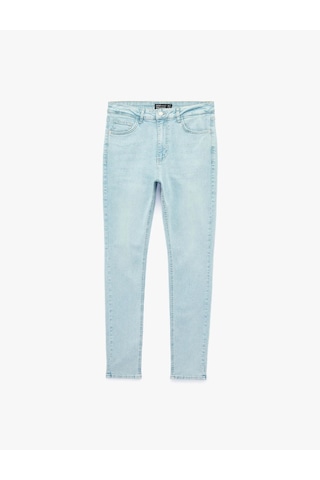 Koton Skinny Michael Açık İndigo Erkek Jean Pantolon 7wam40084nd