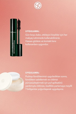 Yves Rocher Bloominbag Çizgili Çanta Seti- Toz Pudra 8.5 G & Maskara 7.8 Ml