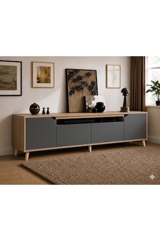 Legno 180cm Konsol Safir Meşe-antrasit Safir - Antrasit