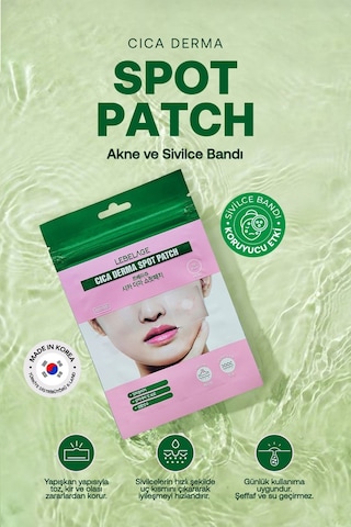 Lebelage Cica İçeren Akne ve Sivilce Bandı 40 adet Lebelage Cica Derma Spot Patch 40 pcs