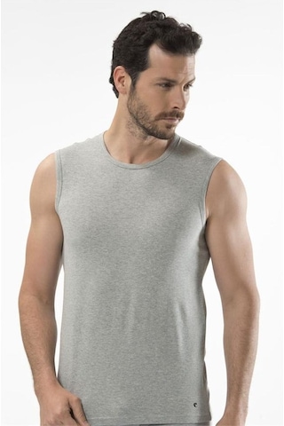 Cacharel 1303 Spor Erkek Bisiklet Yaka - Gri Melanj Gri Melanj