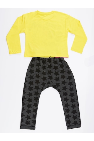 Denokids Mushi Boom Boom Cat Kız Pantolon Takım Çok Renkli