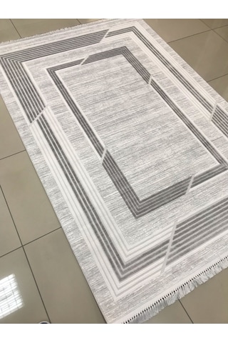 Merinos Halı Elegance 74430 095 Serisi Akrilik Salon Oturma Yatak Odası Halısı Gri