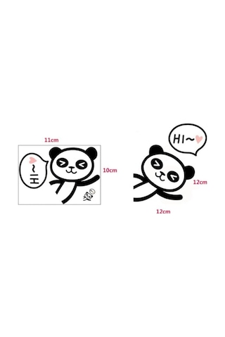 Oturma Odası Anahtarı Sticker Karikatür Panda Baskılı Duvar Dekoru6661