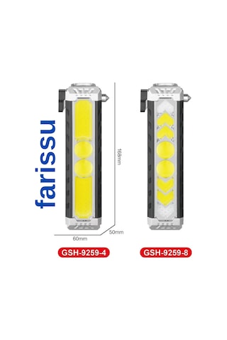 Çok Fonksiyonlu Oto Acil Durum El Feneri - Cob Led, Güneş Enerjili, Cam Kırıcı & Kemer Kesici Siyah