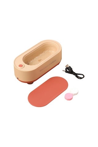 Neevoyu Küçük Taşınabilir Usb Şarjlı Ultrasonik Temizleyici - Gözlük, Mücevher, Saat Ve Lensler İçin - Pembe Göz Lensı Kapsülü