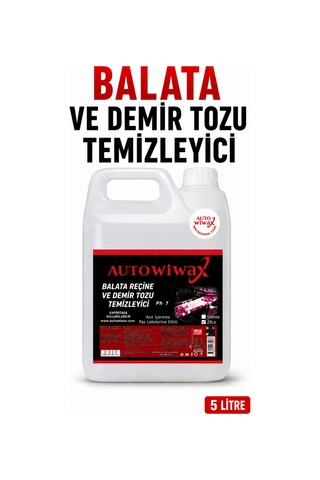 Auto Wiwax Demir Tozu Temizleyici 5 Litre Balata Tozu Ve Reçine Temizleyici Jant Bakım Ürünü
