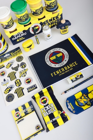X Dekomus Lisanslı Fenerbahçe 19 Parça Premıum Hobi Kırtasiye Seti Boyama Kitabı,sticker