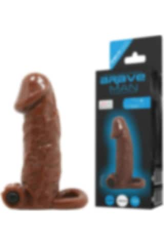 Lilitu Shop Baile Pretty Brave 6.5 Cm Uzatmalı Titreşimli Damarlı Penis Kılıfı