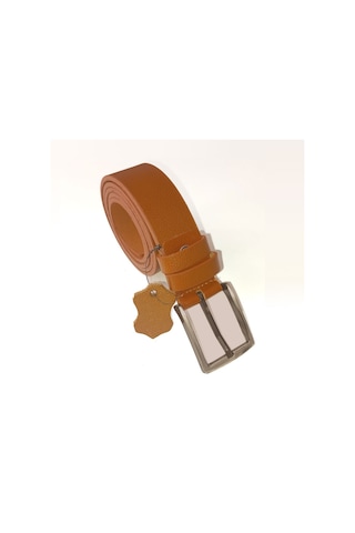 Efluce Erkek Hakiki Deri Kemer 4cm Taba