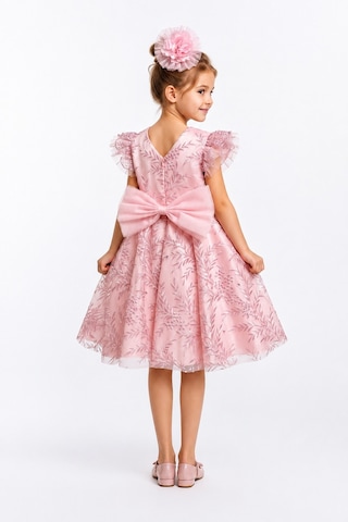 Mnk Baby & Kids Floare Kız Çocuk Abiye Elbise M00850 Açık Pembe